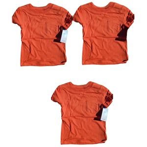 Lot of 3 Toddler Knit Short Sleeve T-Shirts - Cat & Jack Orange 4T + Free Ship